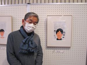 この写真は似顔絵イラストレーターの内藤勲さんです。