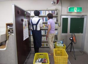 東部公民館分室の整理。分室担当者と相談しながら整理をします。