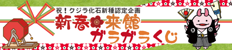 祝！クジラ化石新種認定企画　新春来館ガラガラくじ　