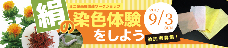 ミニ企画展関連ワークショップ「絹の染色体験をしよう」