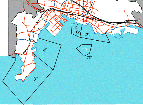 漁業権が設定されている海域図