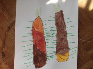 細いたけのこの絵の画像