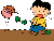 芋ほりのイラスト画像があります