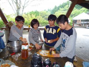 調理中
