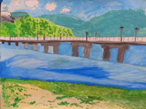 竹島の海と橋