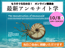 もうすぐ化石の日！オンライン講演会「最新アンモナイト学」