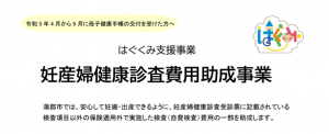 妊産婦健康診査費用助成事業