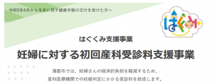 妊婦に対する初回産科受診料支援事業