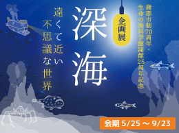 蒲郡市制70周年・生命の海科学館開館25周年記念企画展「深海 〜遠くて近い不思議な世界〜」のバナー画像