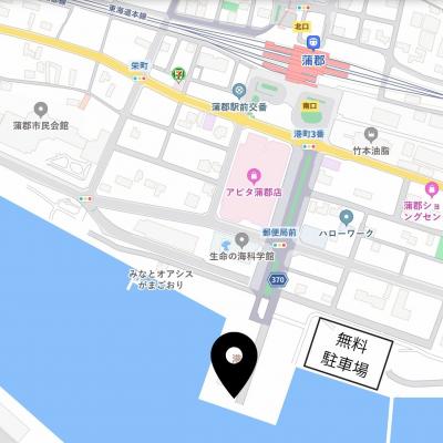竹島ふ頭無料駐車場地図