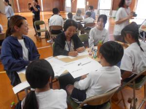 児童、生徒、保護者、地域の方々とお話