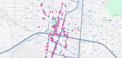 地図へのプロット