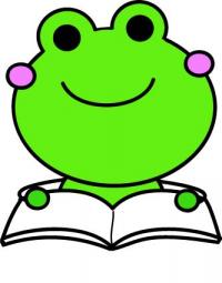 読書をしているめくるくんです。