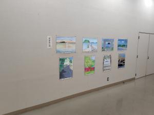 蒲郡市博物館での作品展示の様子