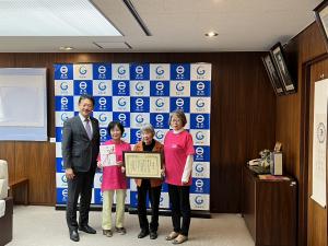 蒲郡市長へ表敬訪問の様子