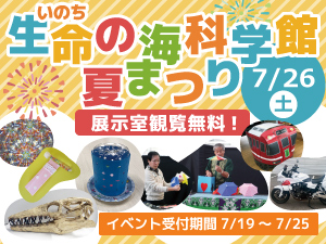 生命の海科学館夏まつりのバナー画像