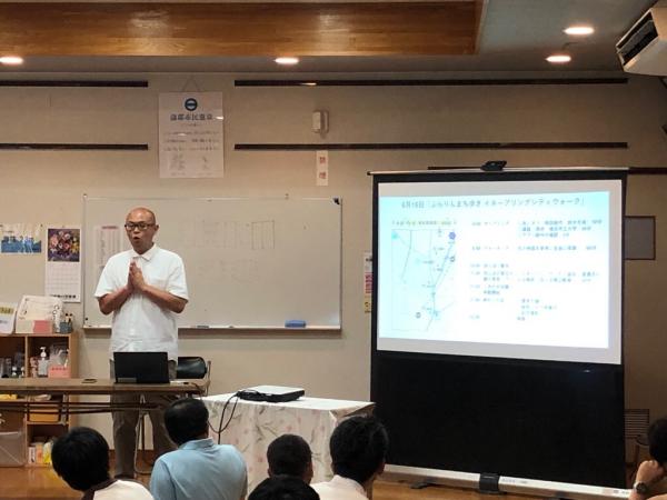 講話をしている横浜市立大学西井助教
