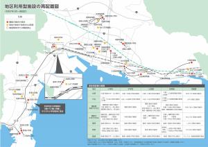 地区利用型施設の再配置の内容（マップ）