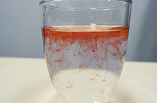 二重拡散対流の実内実験イメージ画像