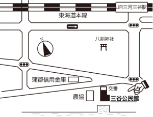 三谷公民館の地図です