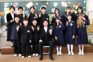 最後の学級記念撮影の様子です
