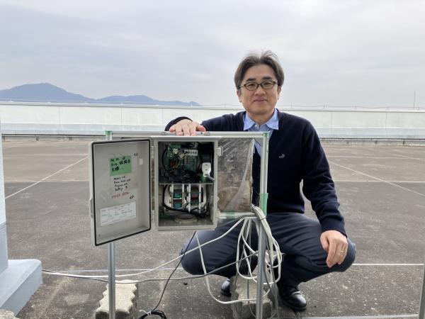 大学屋上での観測写真