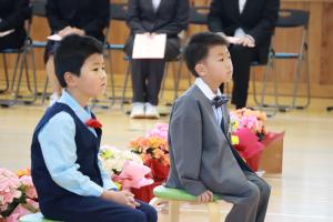 入学式での１年生の様子です