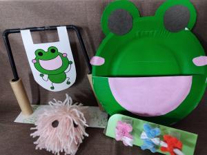 この写真は図書館クラフト市場の展示品です。