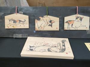 この写真はらくぼくかいの猫を描いた作品です。