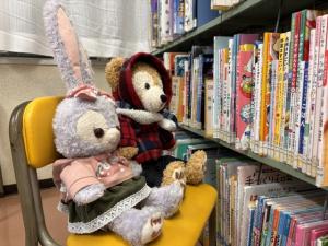 この写真はぬいぐるみのおとまり会の様子です。
