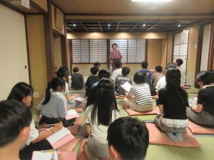 修学旅行：お花坊にて