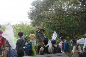 里山自然観察会の様子です。