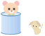 くまと子犬のイラストです