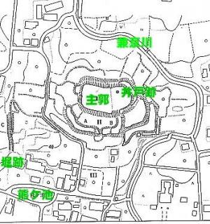 上ノ郷城縄張り図