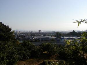 城跡（主郭）から見た南側の風景