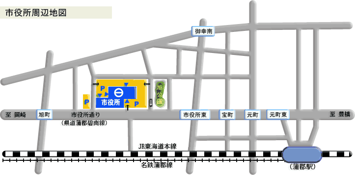 市役所周辺地図