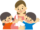 先生と子どものイラスト