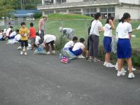 小学校周りの草取り