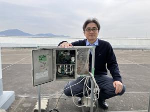 大学屋上での観測写真